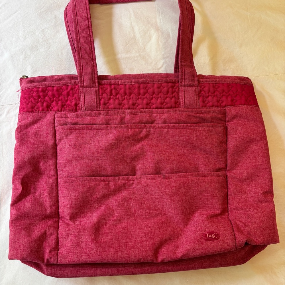 Lug Pink Quilted Tote Bag with Durable Design